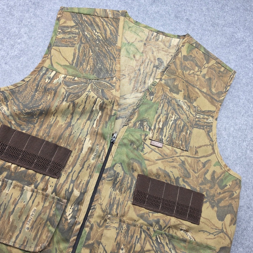Walls Mens Realtree Camo Hunting Vest Zip Front Shell Loops Game Bag XL